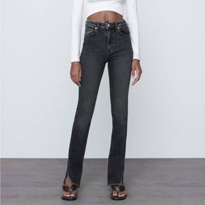 ZARA Black The Skinny Split Ankle Jeans